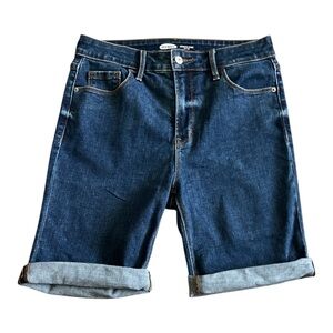 Old Navy Blue Jean Bermuda High Rise Shorts Size 6